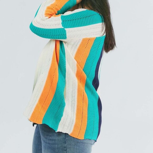 DAVI & DANI Colourblock Open Front Cardigan Sweater - Picture 8 of 8